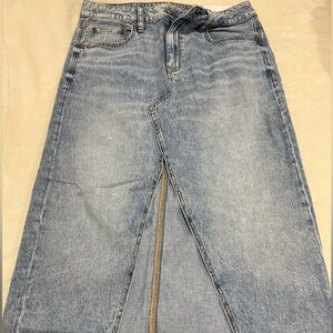 American Eagle Light Blue Denim Maxi Skirt